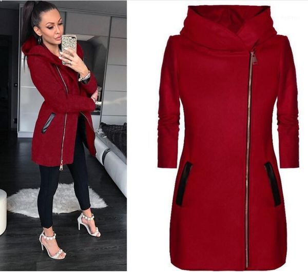 women winter clothes warm jacket side zipper hooded coat casual clothing overcoat female coat1, Black;brown
women winter clothes warm jacket side zipper hooded coat casual clothing overcoat female coat1, Black;brown