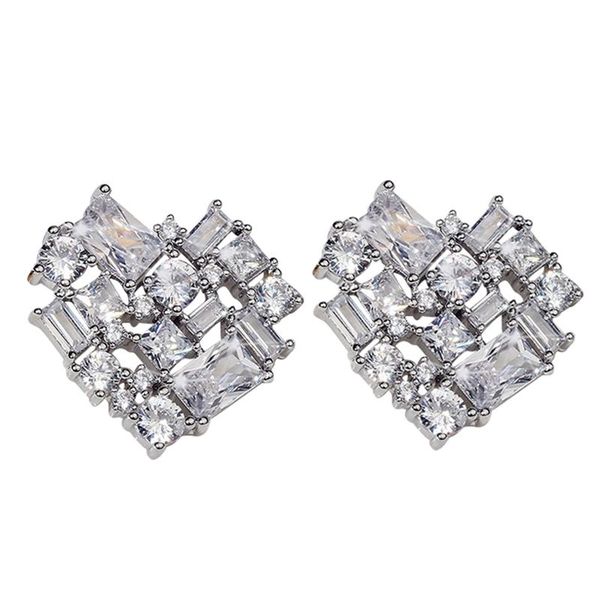 stud exquisite luxury heart-shaped zircon earrings korean temperament cute fashion wild ear jewelry for women, Golden;silver
stud exquisite luxury heart-shaped zircon earrings korean temperament cute fashion wild ear jewelry for women, Golden;silver