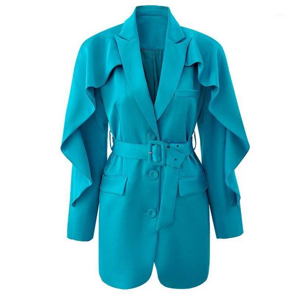 seebeautiful ruffles stitching loose blazer coat notched long sleeve single breasted belt new fashion 2020 winter women m4621, White;black
seebeautiful ruffles stitching loose blazer coat notched long sleeve single breasted belt new fashion 2020 winter women m4621, White;black
