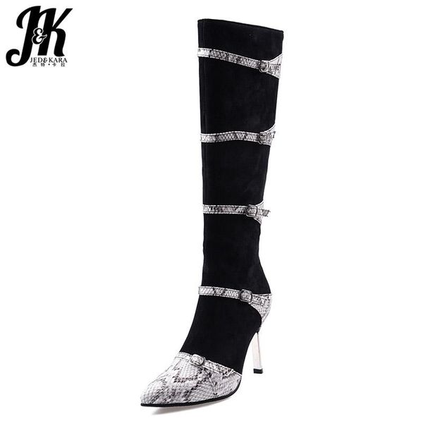 jk snake skin pu boots women mid-calf high heels boot ladies pointed toe buckle shoes female zip shoes party winter, Black
jk snake skin pu boots women mid-calf high heels boot ladies pointed toe buckle shoes female zip shoes party winter, Black