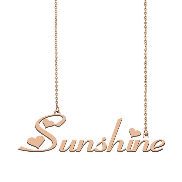 Sunshine Name Necklace Custom Nameplate Pendant for Women Girls Birthday Gift Kids Best Friends Jewelry 18k Gold Plated Stainless Steel, Silver
Sunshine Name Necklace Custom Nameplate Pendant for Women Girls Birthday Gift Kids Best Friends Jewelry 18k Gold Plated Stainless Steel, Silver