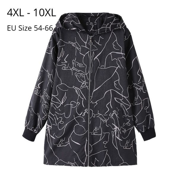 plus size 10xl 9xl 8xl 4xl women long sleeves spring trench femme print fashion windbreaker hoodie oversized clothes for mjuer 201030, Tan;black
plus size 10xl 9xl 8xl 4xl women long sleeves spring trench femme print fashion windbreaker hoodie oversized clothes for mjuer 201030, Tan;black