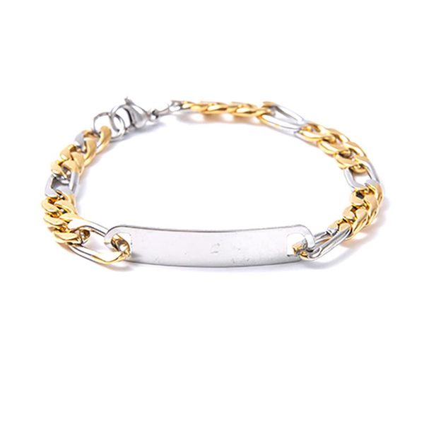 bracelet men's fashion jewelry fashion simple wild glossy stainless steel between gold titanium steel hip hop bracelet, Black
bracelet men's fashion jewelry fashion simple wild glossy stainless steel between gold titanium steel hip hop bracelet, Black