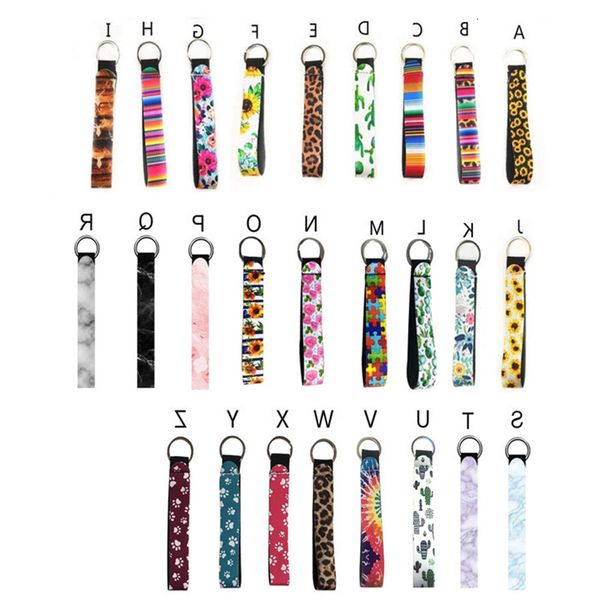 sbr leopard keychains floral printed chain neoprene key ring wristlet keychain party favor 26 colors
sbr leopard keychains floral printed chain neoprene key ring wristlet keychain party favor 26 colors