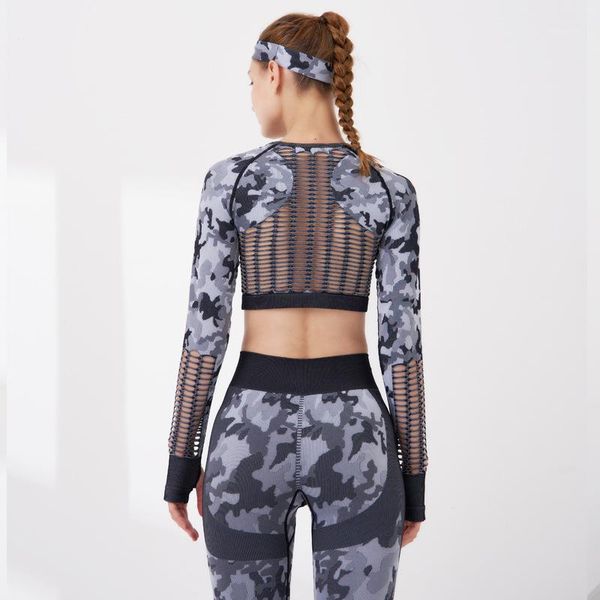 yoga outfits 2 pieces camouflage set back hollow out sportswear female fitness seeamless leggings breathable sports suit with hair band1, White;red
yoga outfits 2 pieces camouflage set back hollow out sportswear female fitness seeamless leggings breathable sports suit with hair band1, White;red