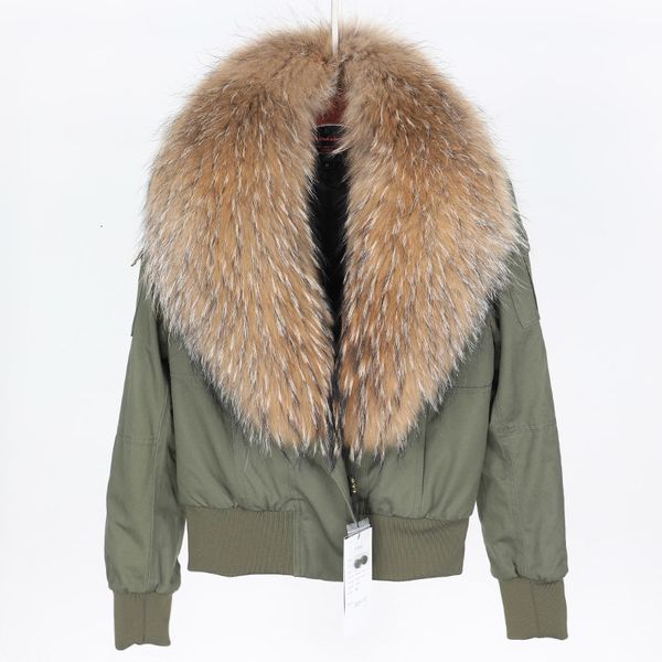 raccoon 2021 new skin. big green army. winter. short flight jacket. 3tj8, Black