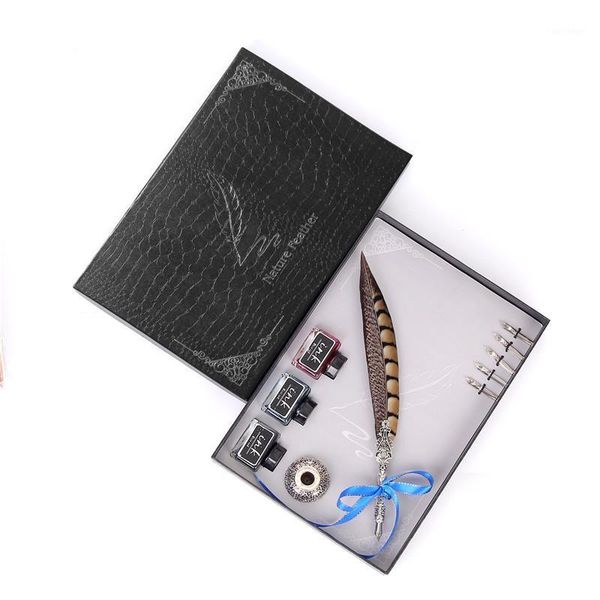 fountain pens european retro feather pen birthday gift valentine's day manufacturers five holder plus three ink stationery set1
fountain pens european retro feather pen birthday gift valentine's day manufacturers five holder plus three ink stationery set1