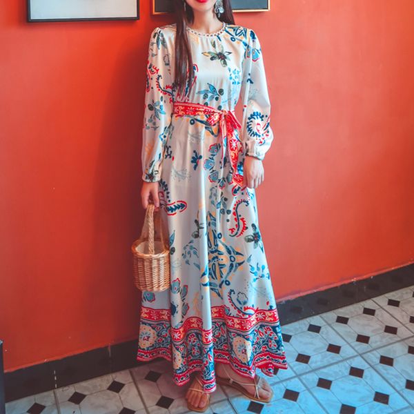 2021 retro french dress spring print surround totem national color matching waist around sleeve long skirt 1dtl, Black;gray
2021 retro french dress spring print surround totem national color matching waist around sleeve long skirt 1dtl, Black;gray