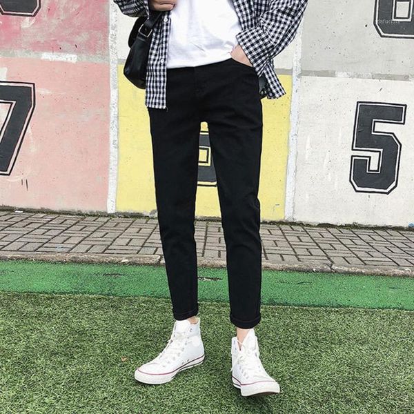 men elastic skinny jeans shredded denim pencil pants fashion casual male trousers1, Black
men elastic skinny jeans shredded denim pencil pants fashion casual male trousers1, Black