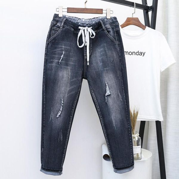 5xl denim jeans women high waist stretch denim mom jenas plus size streetwear loose ripped hole jeans female harem pants k6001, Blue
5xl denim jeans women high waist stretch denim mom jenas plus size streetwear loose ripped hole jeans female harem pants k6001, Blue