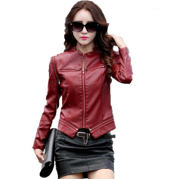 ladies leather jacket 2017 new leather coat women short slim spring and autumn motorcycle clothing female outerwear red1, Black
ladies leather jacket 2017 new leather coat women short slim spring and autumn motorcycle clothing female outerwear red1, Black