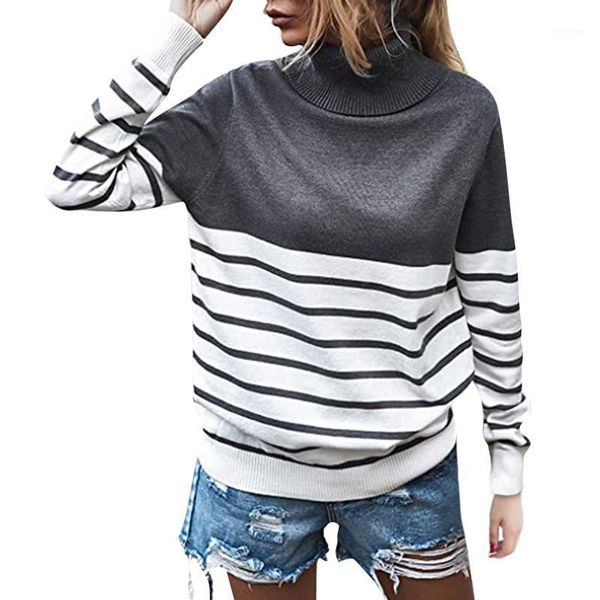 shirts women autumn and winter high-neck striped sweater t shirt camisetas mujer oversized shirt1, White
shirts women autumn and winter high-neck striped sweater t shirt camisetas mujer oversized shirt1, White