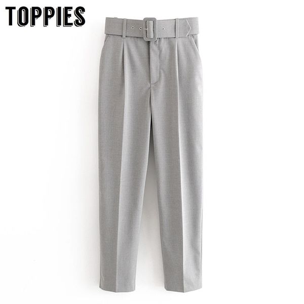 2020 spring summer gray suit pants women high waist harem pants leisure women torusers streetwear lj201201, Black;white
2020 spring summer gray suit pants women high waist harem pants leisure women torusers streetwear lj201201, Black;white