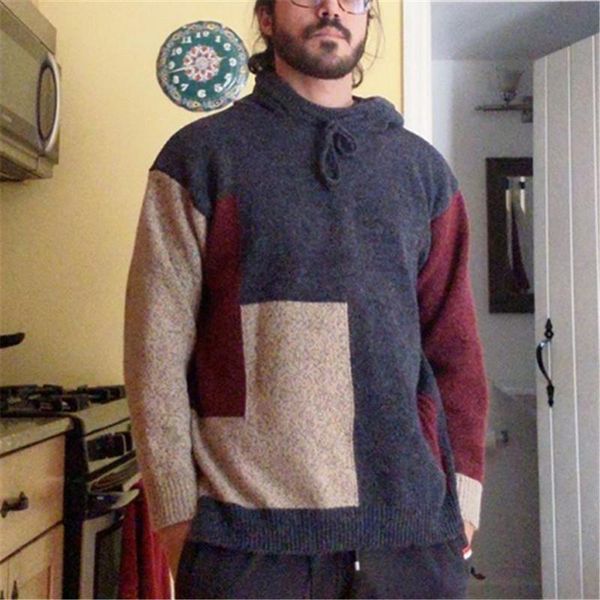 autumn winter korean sweater men's knitted coat fashion plaid patchwork oversized man hooded pullover jersey navidad trui mannen, White;black
autumn winter korean sweater men's knitted coat fashion plaid patchwork oversized man hooded pullover jersey navidad trui mannen, White;black