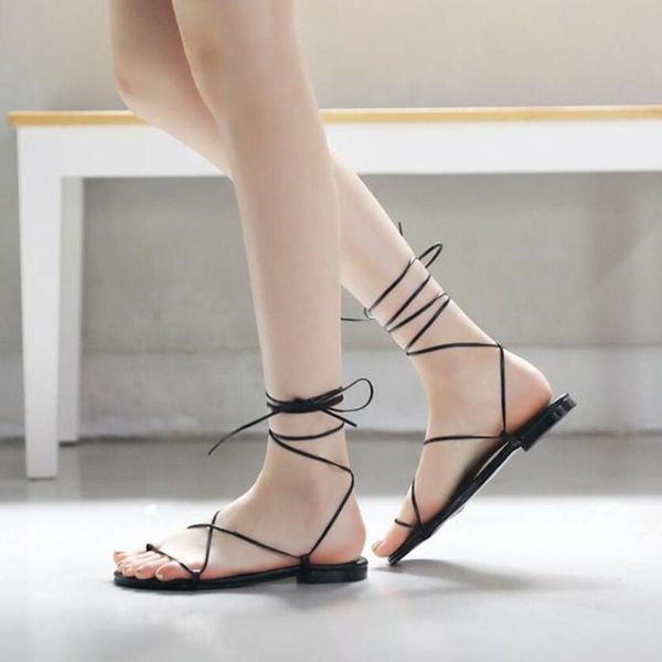 dress shoes roman style narrow band strappy sandals women clip toe flat heel cross-tied gladiator sandalias mujer lace up jandal woman, Black
dress shoes roman style narrow band strappy sandals women clip toe flat heel cross-tied gladiator sandalias mujer lace up jandal woman, Black