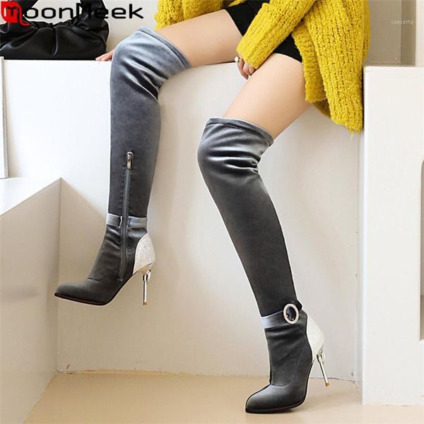 moonmeek 2020 new arrival women boots pointed toe high heels ladies shoes winter mixed colors over the knee boots1, Black
moonmeek 2020 new arrival women boots pointed toe high heels ladies shoes winter mixed colors over the knee boots1, Black