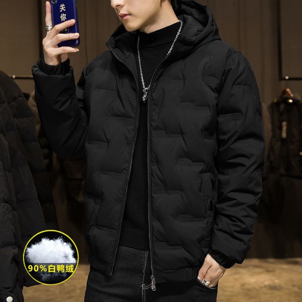 Lightweight et coat autumn and 2021 new white duck down hooded brand thickened winter men's wear, Black
Lightweight et coat autumn and 2021 new white duck down hooded brand thickened winter men's wear, Black