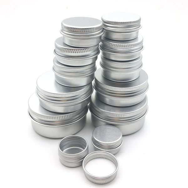100pcs aluminum tin jars 5g 10g 15g 20g 30g 50g 60g metal empty cosmetic face care eye cream lip balm gloss packaging 201014
100pcs aluminum tin jars 5g 10g 15g 20g 30g 50g 60g metal empty cosmetic face care eye cream lip balm gloss packaging 201014