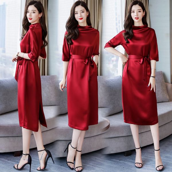 acetate satin women 2020 new celebrity temperament thin medium length formal red banquet dress one step dress pdbll, Black;gray
acetate satin women 2020 new celebrity temperament thin medium length formal red banquet dress one step dress pdbll, Black;gray
