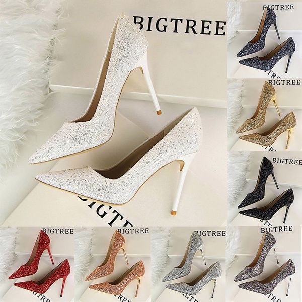 fashion women's high heels shoes shallow mouth pointed toe shiny glitter sequins nightclub stiletto heels wedding dress shoe girl pumps, Black
fashion women's high heels shoes shallow mouth pointed toe shiny glitter sequins nightclub stiletto heels wedding dress shoe girl pumps, Black