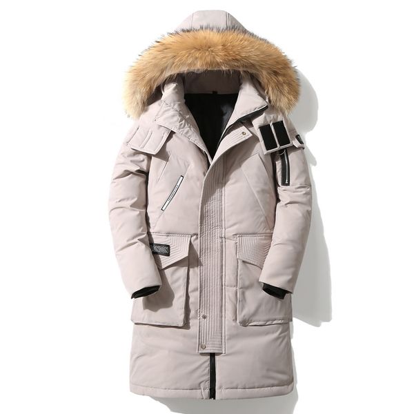 men winter long down jacket 2020 new men's fur collar hooded cotton padded male velvet warm windproof overcoats, Black
men winter long down jacket 2020 new men's fur collar hooded cotton padded male velvet warm windproof overcoats, Black