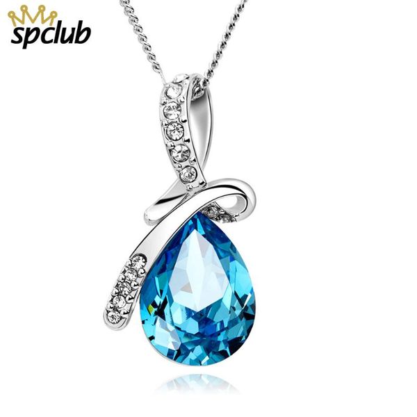 pendant necklaces spclub crystals from bijoux water drop for woman chic fashion statement jewelry gift, Silver
pendant necklaces spclub crystals from bijoux water drop for woman chic fashion statement jewelry gift, Silver