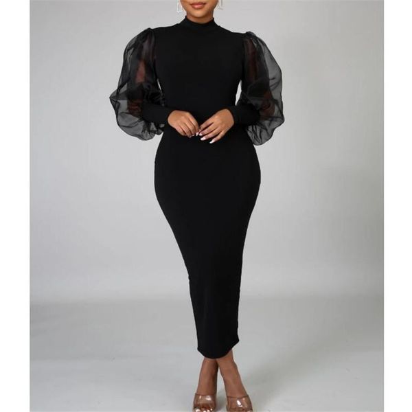 black bodycon long dress new women high neck long puff sleeves slim fit casual maxi vestido female party leotard clubwear dress, Black;gray
black bodycon long dress new women high neck long puff sleeves slim fit casual maxi vestido female party leotard clubwear dress, Black;gray