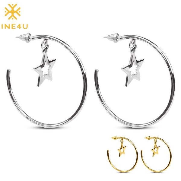 dangle & chandelier fine4u e079 gold color round circle earrings stainless steel star drop 2021 korea style women statement jewelry, Silver
dangle & chandelier fine4u e079 gold color round circle earrings stainless steel star drop 2021 korea style women statement jewelry, Silver