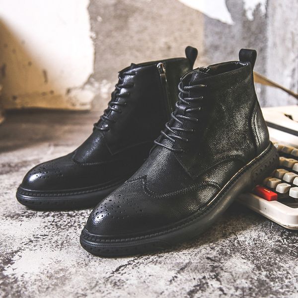 desinger italian mark desert of vintage men sculpture tan genuine leather shoes bullankle boot short zapatos man boots qjml, Black
desinger italian mark desert of vintage men sculpture tan genuine leather shoes bullankle boot short zapatos man boots qjml, Black