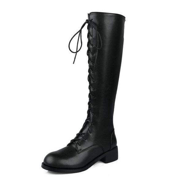 boots 2021 knee high women round toe back zipper fashion long pu leather square heel shoes size 34-43, Black
boots 2021 knee high women round toe back zipper fashion long pu leather square heel shoes size 34-43, Black