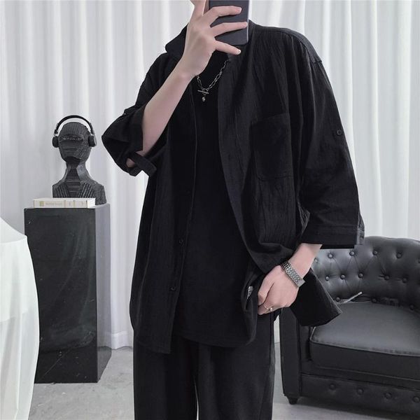 men's casual shirts half sleeve short hawaiian slim fit shirt male camisa masculina french cuff mens fashion big size -5xl, White;black
men's casual shirts half sleeve short hawaiian slim fit shirt male camisa masculina french cuff mens fashion big size -5xl, White;black