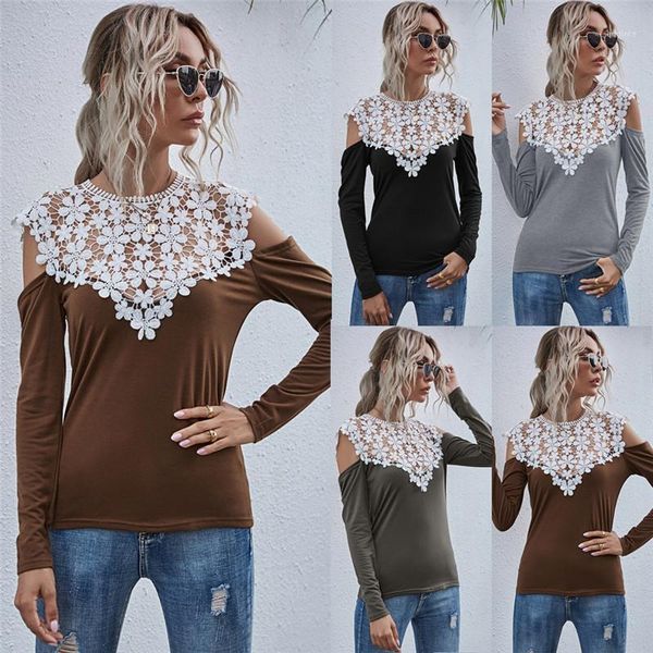 lace patchwork women slim t-shirts 2020 autumn fashion elegant o-neck long sleeves t-shirts1, White
lace patchwork women slim t-shirts 2020 autumn fashion elegant o-neck long sleeves t-shirts1, White