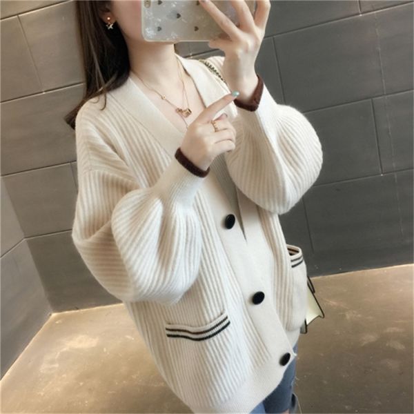 elegant autumn takes loose button big single pocket breasted female mesh wool lady cardigan sweater uvwa, White;black
elegant autumn takes loose button big single pocket breasted female mesh wool lady cardigan sweater uvwa, White;black