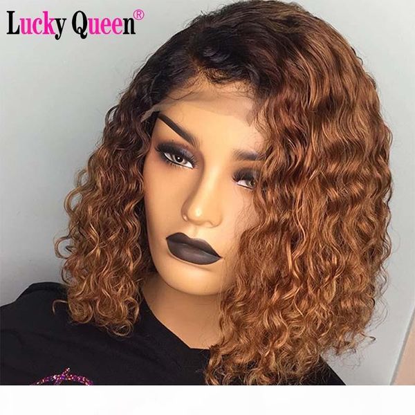 1b 27 ombre color 13x4 lace front bob wigs for black women 150% brazilian deep wave remy human hair wigs, Black;brown
1b 27 ombre color 13x4 lace front bob wigs for black women 150% brazilian deep wave remy human hair wigs, Black;brown