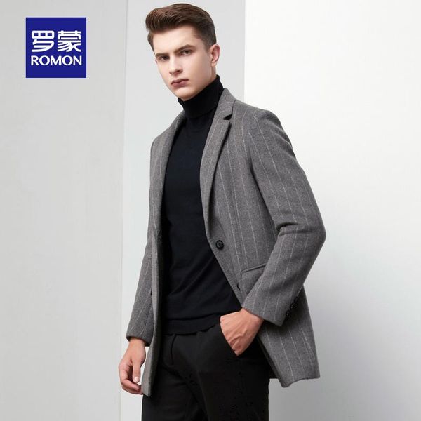 romon 2020 winter new men's woolen coat lapel handsome coat business casual wool 6d012089, Black
romon 2020 winter new men's woolen coat lapel handsome coat business casual wool 6d012089, Black