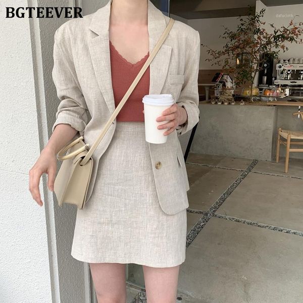 bgteever summer cotton and linen two-pieces women skirt suit casual female blazer sets single-breasted women blazer suit 20201, White;black
bgteever summer cotton and linen two-pieces women skirt suit casual female blazer sets single-breasted women blazer suit 20201, White;black