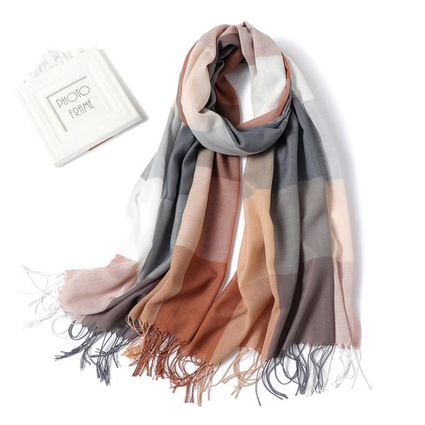 luxury women plaid scarf cashmere imitation tassel scarves female shawls foulard hijab head wraps bufanda, Blue;gray
luxury women plaid scarf cashmere imitation tassel scarves female shawls foulard hijab head wraps bufanda, Blue;gray