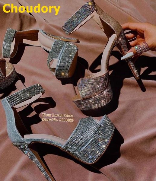 choudory bling bling champagne pink crystal platform sandals stiletto heels silver sequined high heel wedding shoes size47 pumps, Black
choudory bling bling champagne pink crystal platform sandals stiletto heels silver sequined high heel wedding shoes size47 pumps, Black
