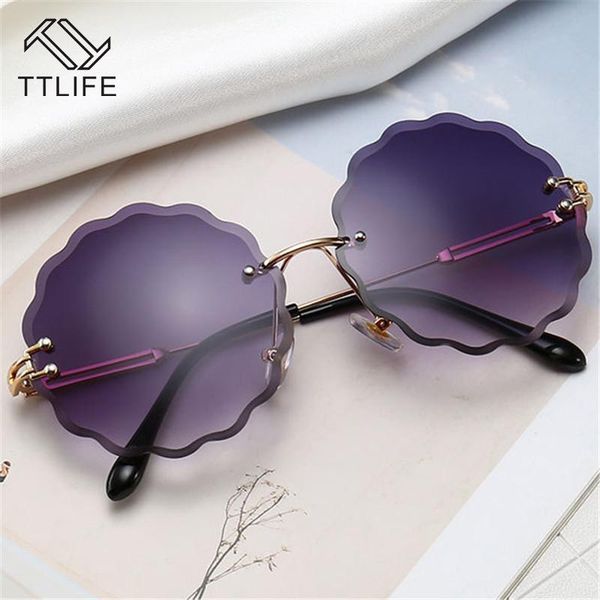 sunglasseslife round frameless trimmed flowers sunglasses marine lens vintage metal frame glasses unique decoration eyewears yjhh0368, White;black
sunglasseslife round frameless trimmed flowers sunglasses marine lens vintage metal frame glasses unique decoration eyewears yjhh0368, White;black