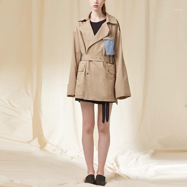 autumn trench coat for women windbreaker patchwork striped long sleeve adjustable casual coat female clothes fashion1, Black;brown
autumn trench coat for women windbreaker patchwork striped long sleeve adjustable casual coat female clothes fashion1, Black;brown