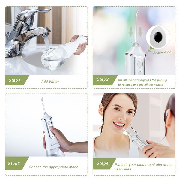 3 modes oral irrigator usb rechargeable water floss portable dental water flosser jet 350ml dental teeth cleaner perfections
3 modes oral irrigator usb rechargeable water floss portable dental water flosser jet 350ml dental teeth cleaner perfections