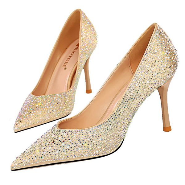 women 8.5cm high heels wedding bridal pumps glitter crystal luxury elegant scarpins lady prom stiletto stripper fetish shoemultifunction, Black
women 8.5cm high heels wedding bridal pumps glitter crystal luxury elegant scarpins lady prom stiletto stripper fetish shoemultifunction, Black