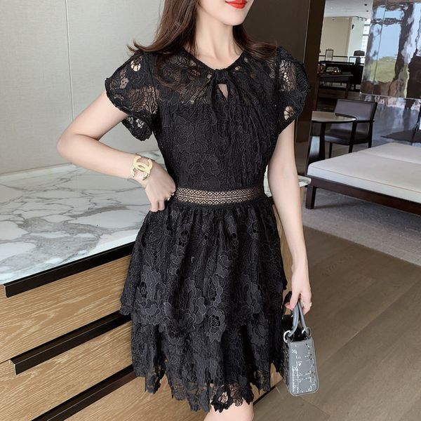 2021 new lace embroidery short-sleeves long-sleeved woman-o-casual black neck mini dress lady high waist self dressed women's clothes n, Black;gray
2021 new lace embroidery short-sleeves long-sleeved woman-o-casual black neck mini dress lady high waist self dressed women's clothes n, Black;gray