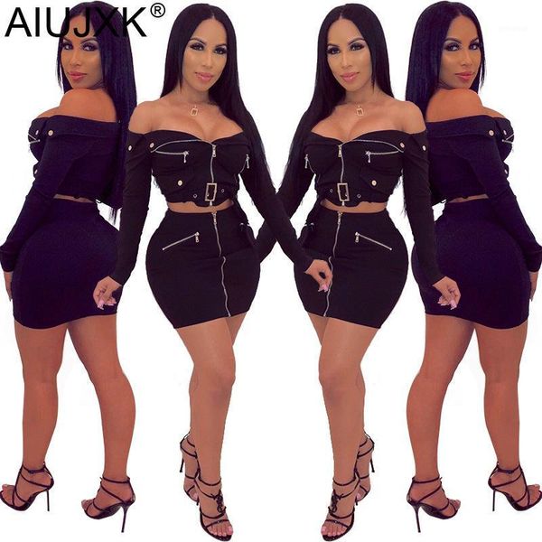 aiujxk women two piece set new long sleeve off shoulder strapless zipper bodycon 2 pcs skirt woman outfits casual clothes1, White
aiujxk women two piece set new long sleeve off shoulder strapless zipper bodycon 2 pcs skirt woman outfits casual clothes1, White