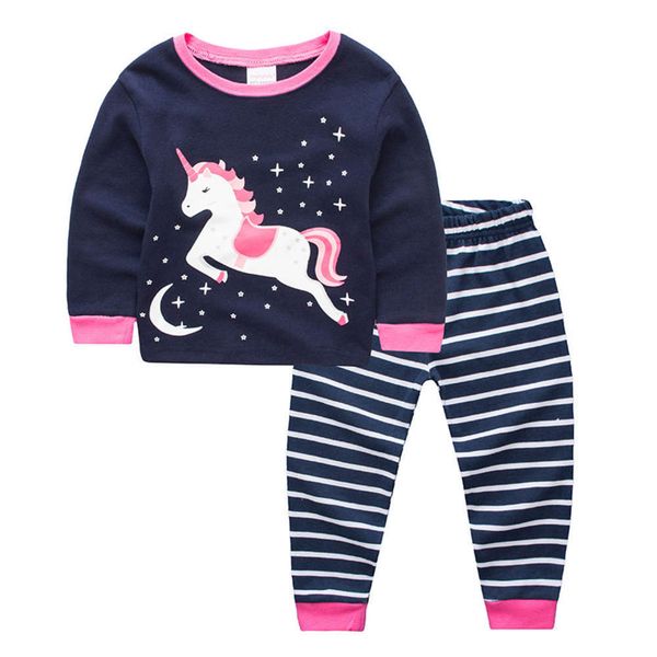 long and autumn unicorn home wear spring sve underpants children's pajamas d4o7, Blue;red
long and autumn unicorn home wear spring sve underpants children's pajamas d4o7, Blue;red