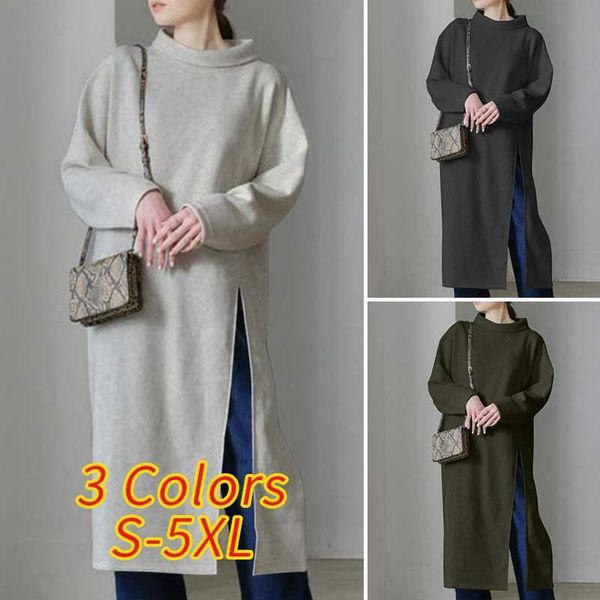 women's hoodies & sweatshirts 2021 women mid-calf dress zanzea ladies turtleneck vestidos autumn long sleeve sundress oversize 5xl casu, Black
women's hoodies & sweatshirts 2021 women mid-calf dress zanzea ladies turtleneck vestidos autumn long sleeve sundress oversize 5xl casu, Black