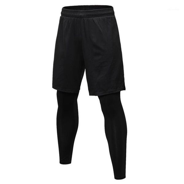 running pants fake 2pcs men compression leggings men's slim sport tights gym fitness training pants1, Black;blue
running pants fake 2pcs men compression leggings men's slim sport tights gym fitness training pants1, Black;blue