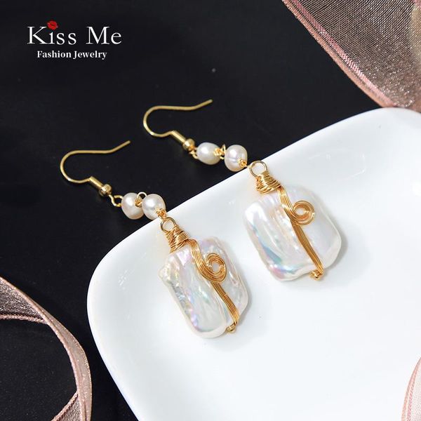 dangle & chandelier kissme unique baroque cultured pearl drop earrings for women handmade gold color brass wire winding fresh water, Silver
dangle & chandelier kissme unique baroque cultured pearl drop earrings for women handmade gold color brass wire winding fresh water, Silver
