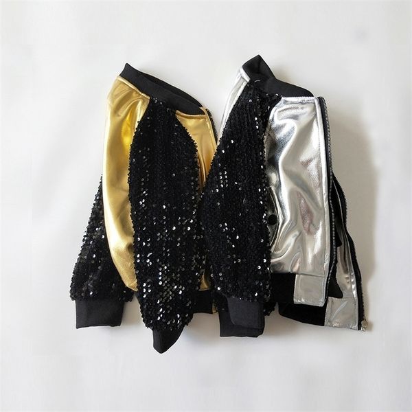 fuax leather for sequin brand clothes girls coat children clothing autumn girl baby boy jacket y200901, Blue;gray
fuax leather for sequin brand clothes girls coat children clothing autumn girl baby boy jacket y200901, Blue;gray