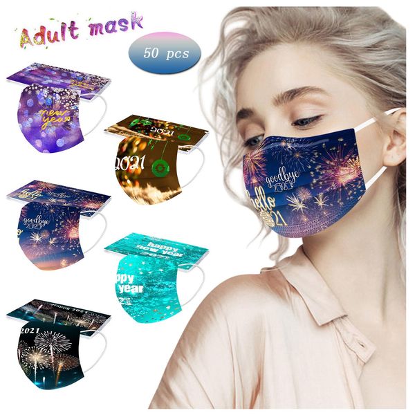 2021 unisexo mscara быстрой доставки masque оголовье 50шта взрослого happy new years одноразовый трехслойной дышащие маски wmtxdb bdesybag 
2021 unisexo mscara быстрой доставки masque оголовье 50шта взрослого happy new years одноразовый трехслойной дышащие маски wmtxdb bdesybag